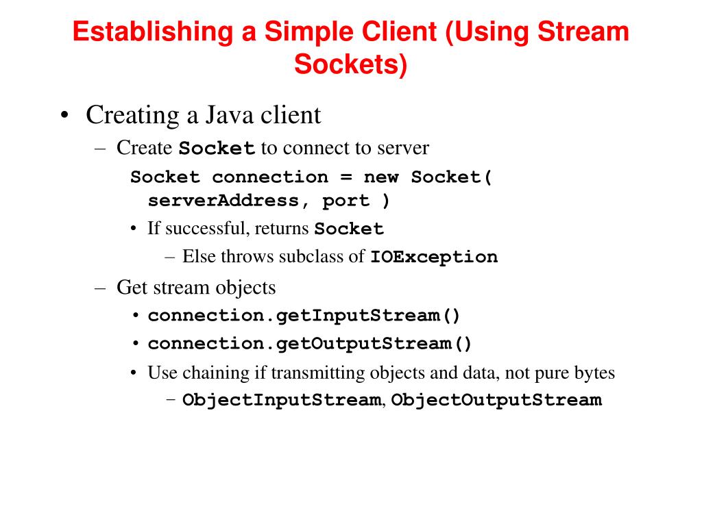 PPT CS 491, 591 Networking in Java Summer 2007 PowerPoint