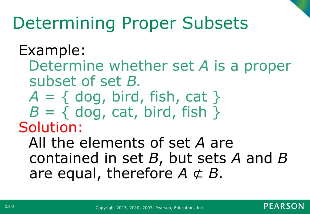 PPT Section 2.2 Subsets PowerPoint Presentation, free download ID
