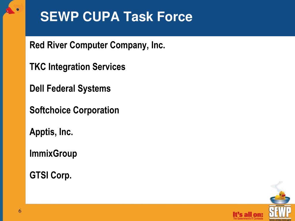 PPT SEWP Custom User Purchasing Agreement (CUPA) PowerPoint
