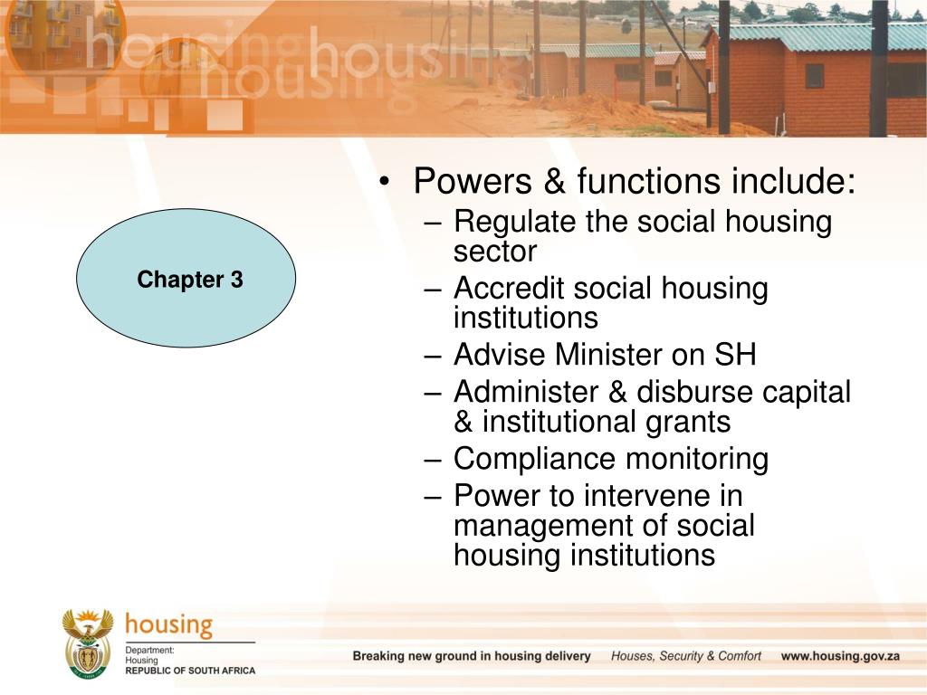 PPT Social Housing Bill 29 of 2007 NCOP Briefing PowerPoint