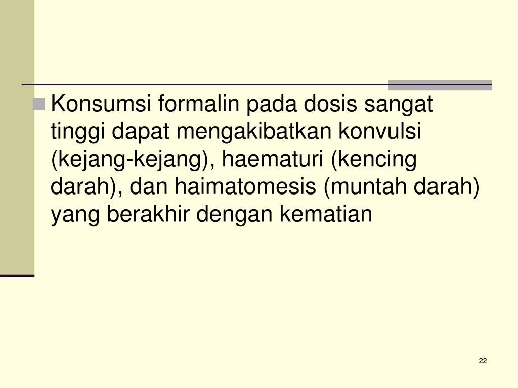 PPT Bahaya Kandungan Formalin pada Makanan PowerPoint