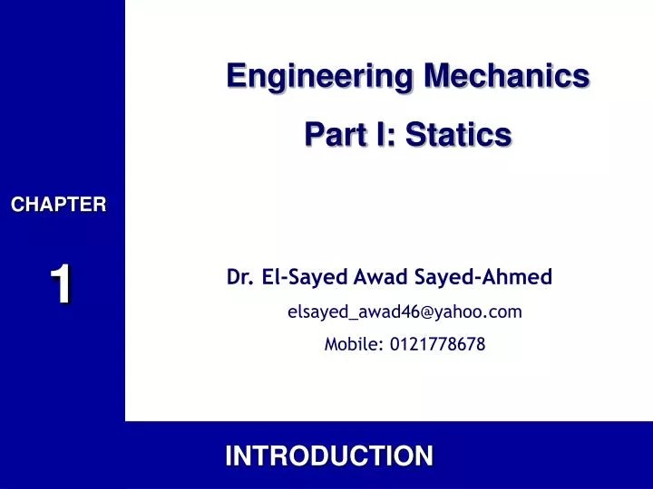 Engineering Mechanics: Statics & Dynamics CosmoLearning