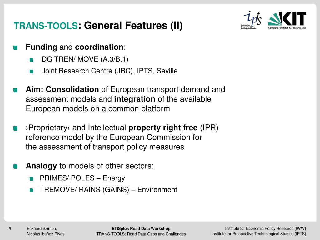 PPT ETISplus Road Data TRANSTOOLS Road data gaps