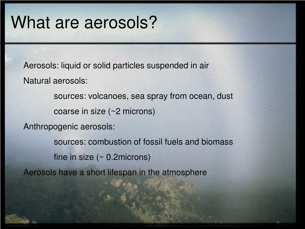 PPT Aerosols PowerPoint Presentation, free download ID3919161