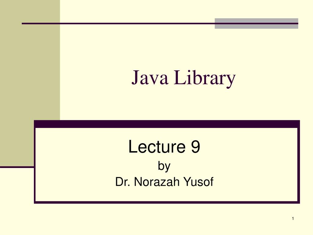 PPT Java Library PowerPoint Presentation, free download ID3920983
