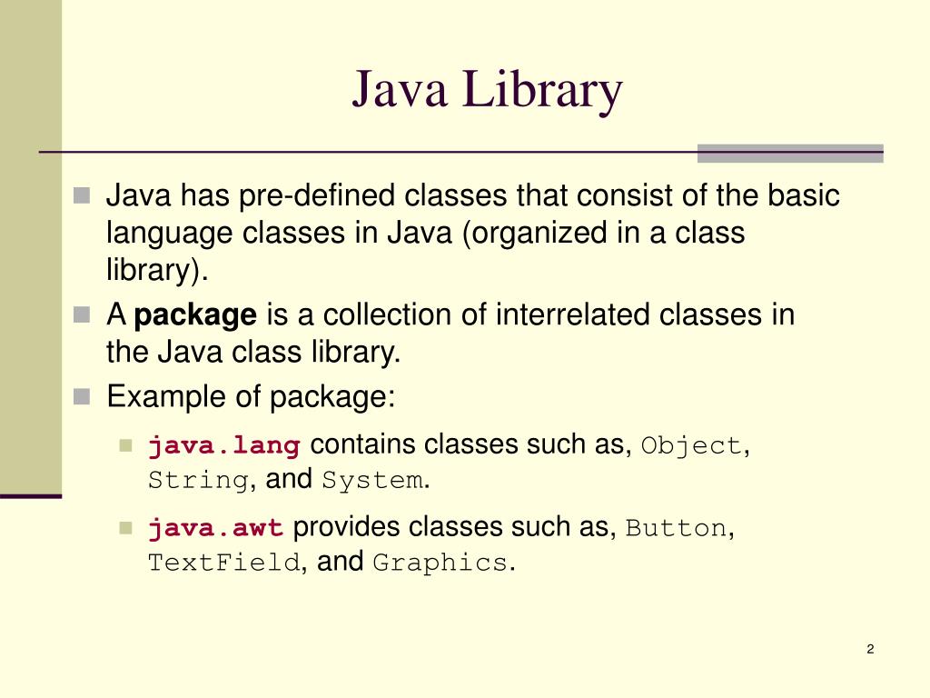 PPT Java Library PowerPoint Presentation, free download ID3920983