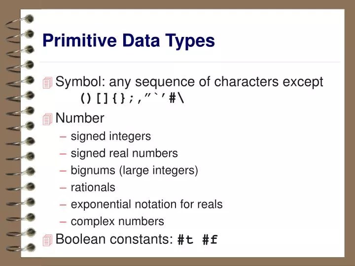 PPT Primitive Data Types PowerPoint Presentation, free download ID