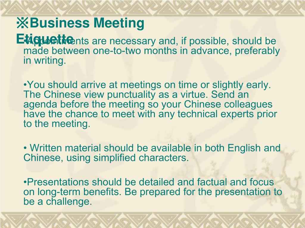 PPT Business Etiquette In the Asian Country PowerPoint Presentation