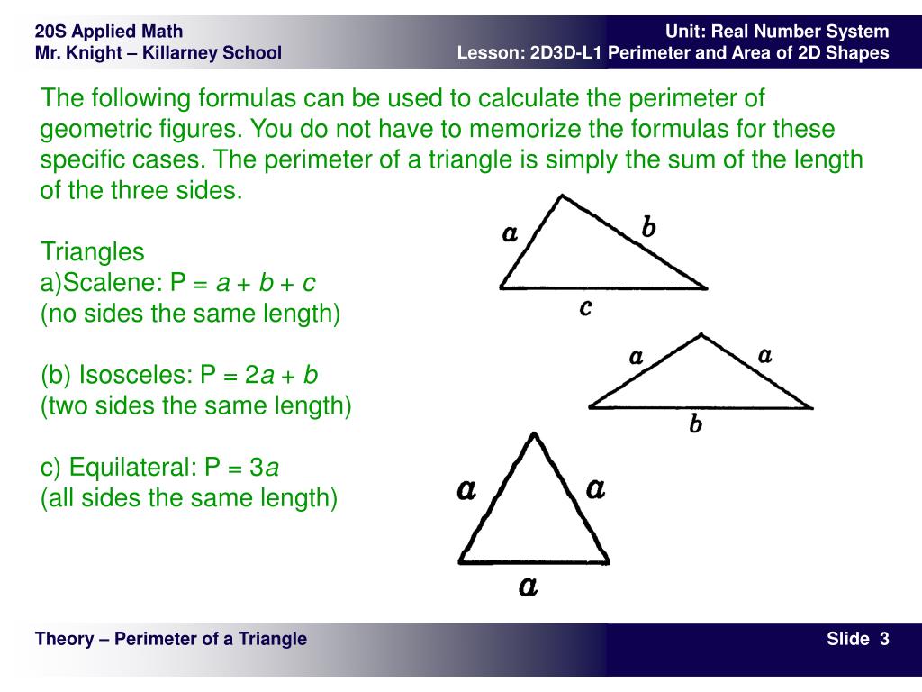PPT Perimeter and Area of 2D Shapes PowerPoint Presentation, free