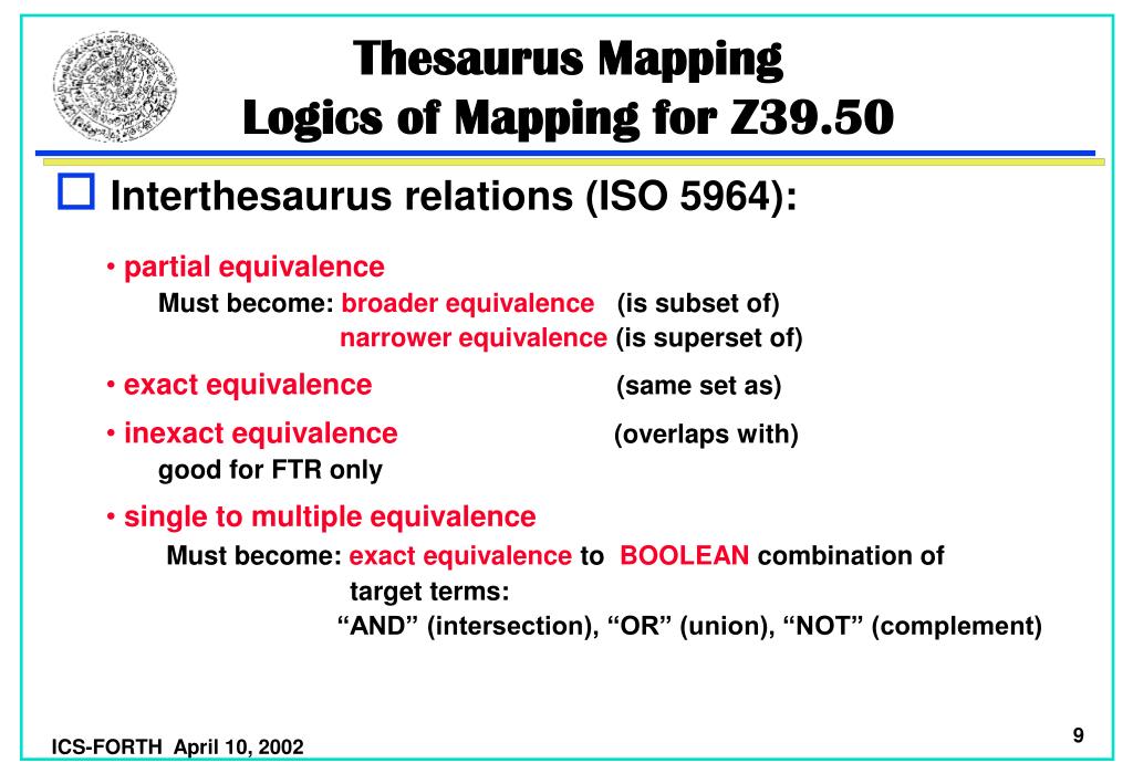 PPT Semantic Problems of Thesaurus Mapping PowerPoint Presentation