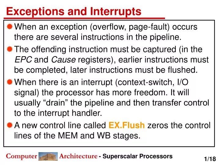 PPT Exceptions and Interrupts PowerPoint Presentation, free download