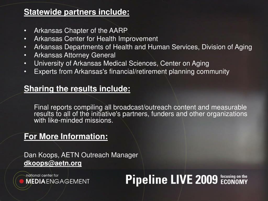 PPT AETN Arkansas Educational Television Network Protecting Arkansas’s Seniors PowerPoint