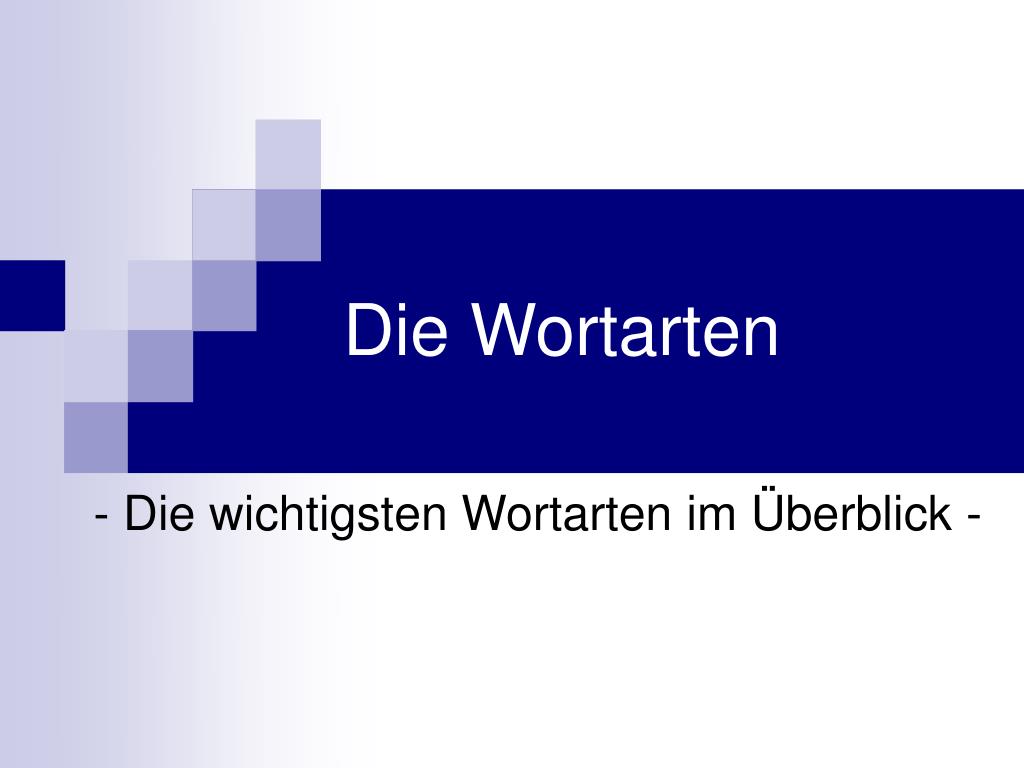 PPT Die Wortarten PowerPoint Presentation, free download ID3930524