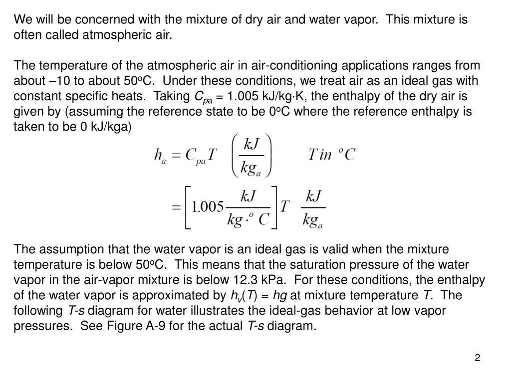 PPT GasVapor Mixtures and AirConditioning PowerPoint Presentation