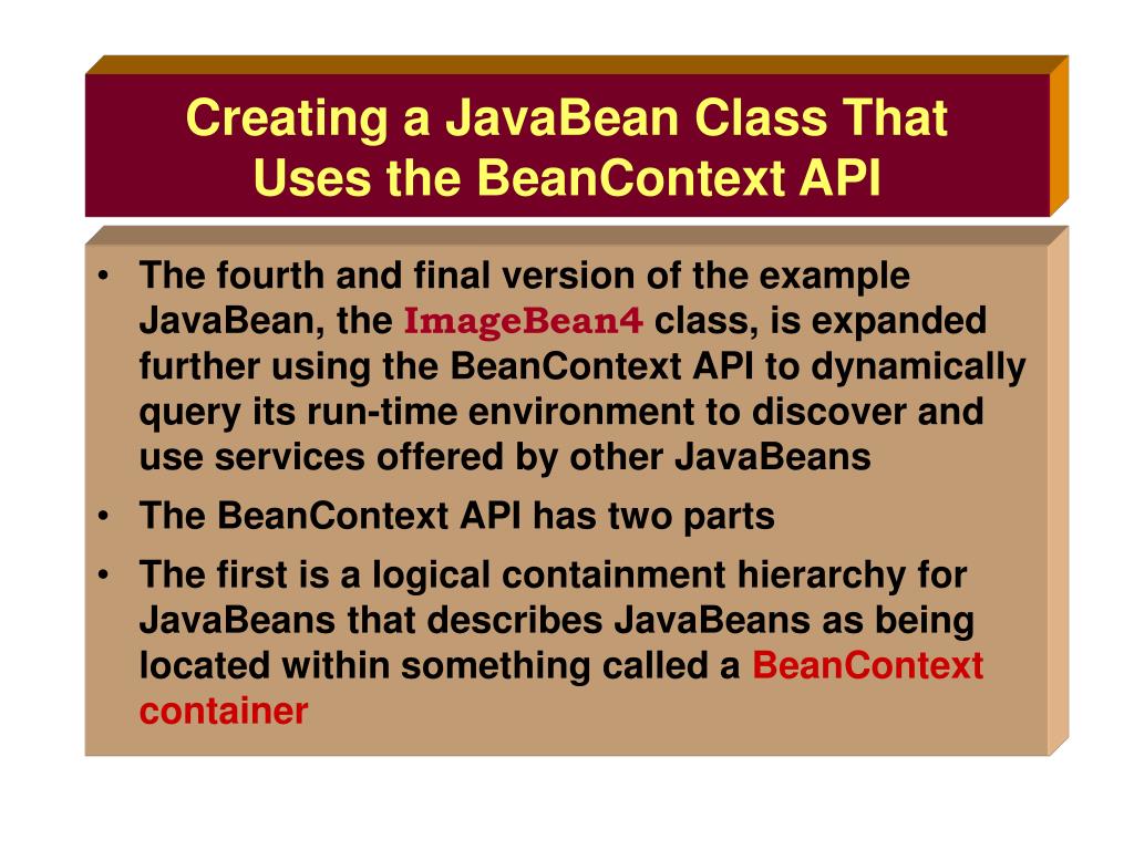 PPT Chapter 8 JavaBeans PowerPoint Presentation, free download ID