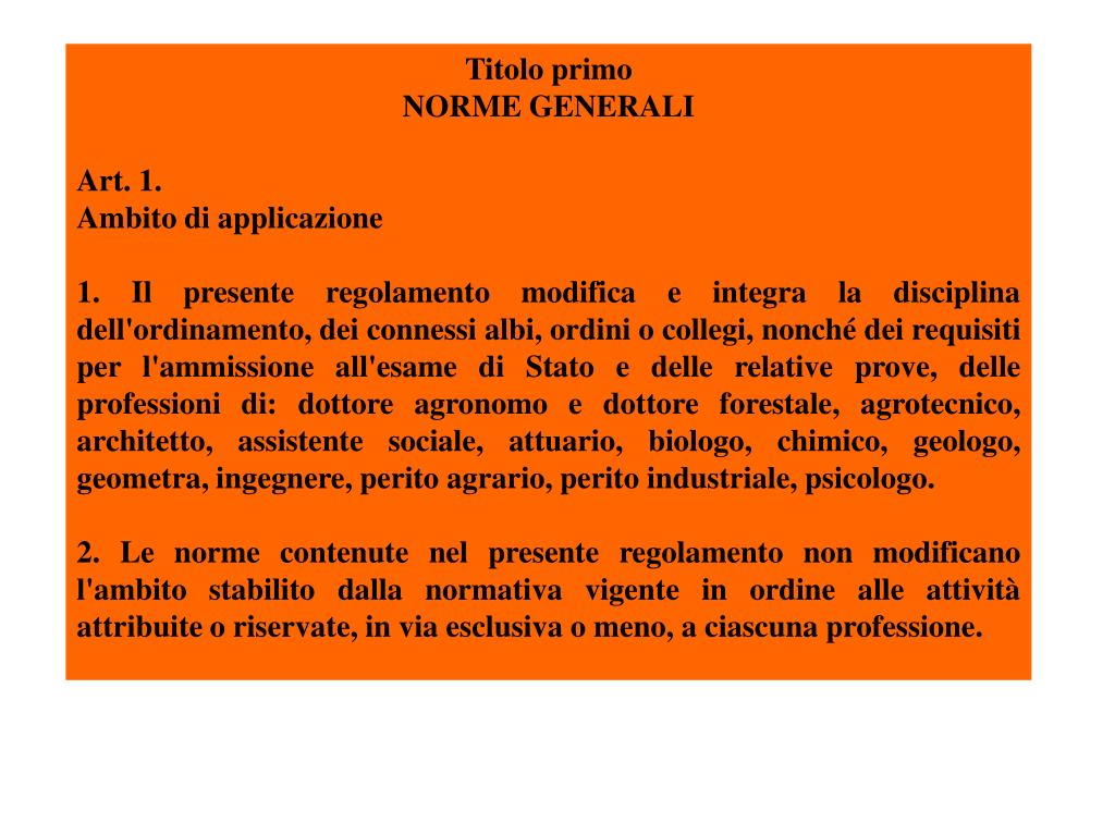 PPT DECRETO DEL PRESIDENTE DELLA REPUBBLICA 5 giugno 2001, n. 328