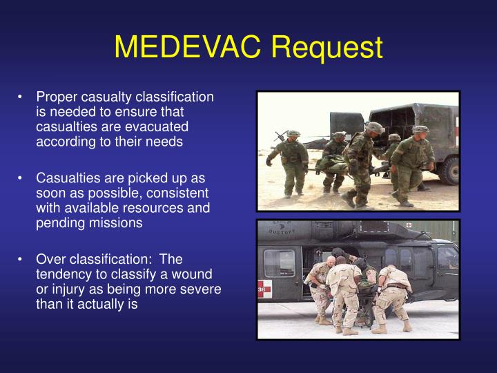 PPT Requesting Medical Evacuation (MEDEVAC) PowerPoint Presentation