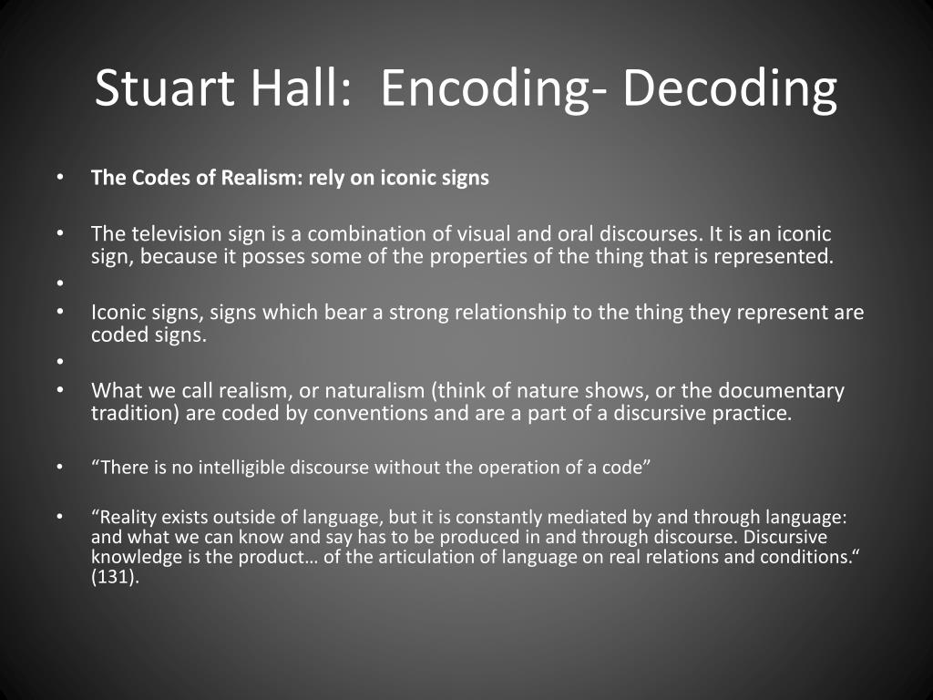 PPT Stuart Hall Encoding Decoding PowerPoint Presentation, free
