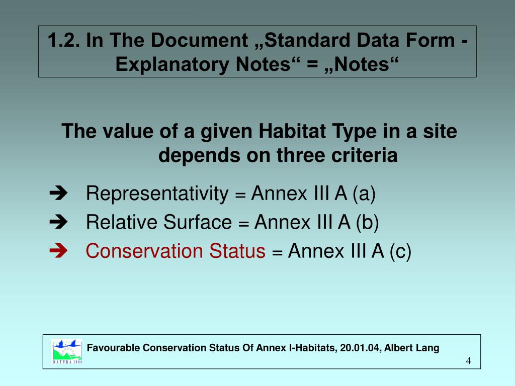 PPT The „Favourable Conservation Status“ Of Annex IHabitats (HabitatsDirective) PowerPoint
