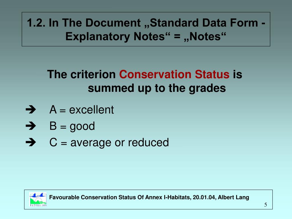 PPT The „Favourable Conservation Status“ Of Annex IHabitats (HabitatsDirective) PowerPoint