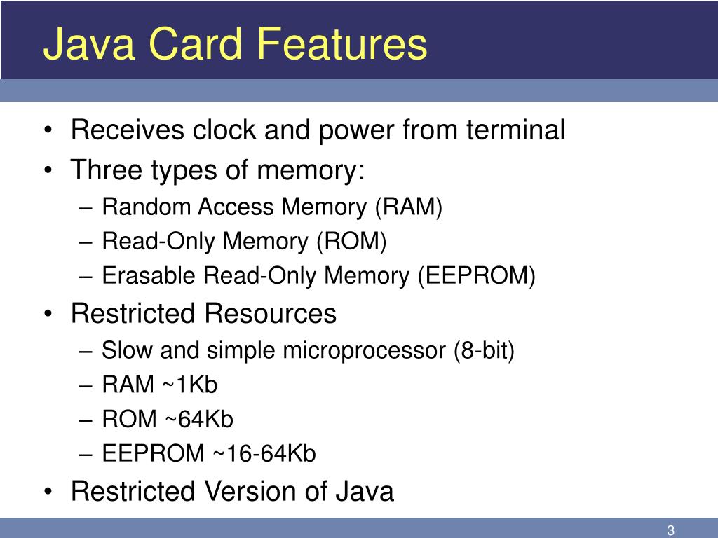 PPT 563.11.1 Java Card Programming Overview PowerPoint Presentation