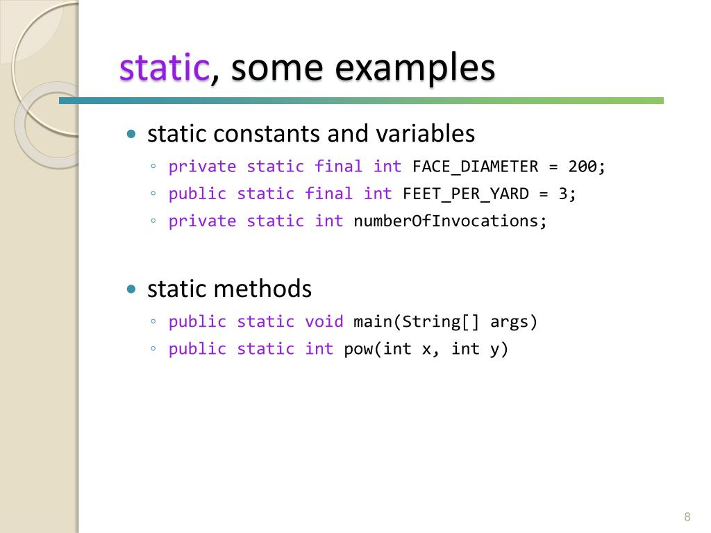 PPT COMP 110 Static variables and methods PowerPoint Presentation, free download ID3947824