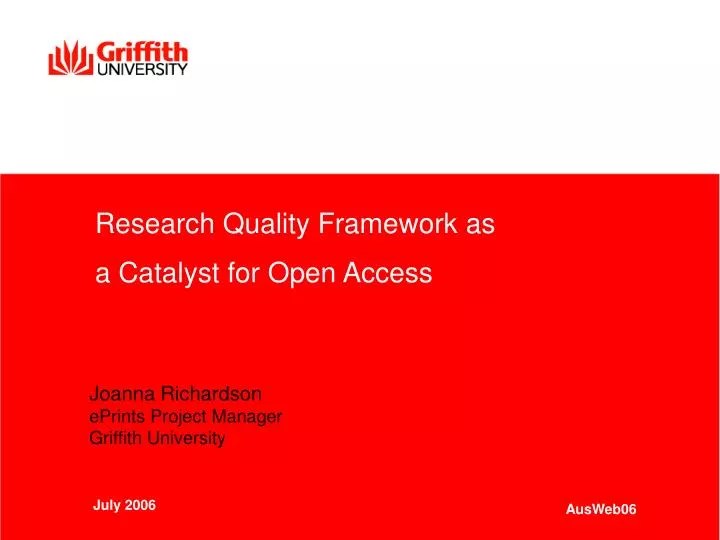 Research Quality Framework Adalah Research Quality Framework Adalah