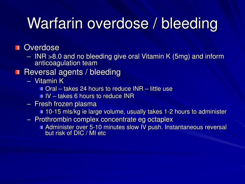 PPT Bleeding and Anticoagulation PowerPoint Presentation, free