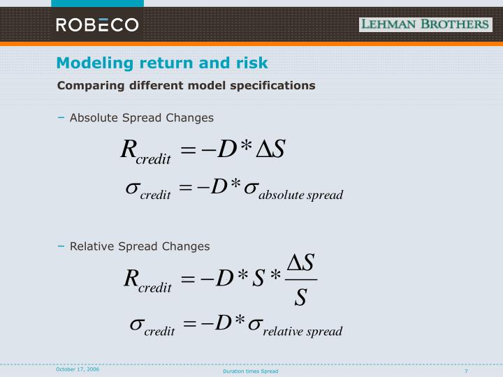 Spread To Duration at Leona Milano blog