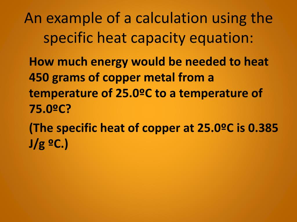 PPT Specific Heat Capacity PowerPoint Presentation, free download ID3951196