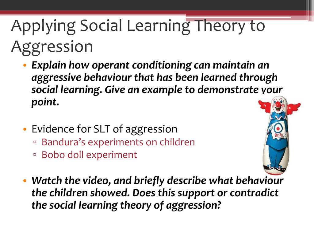 PPT The Social Learning Theory of Aggression PowerPoint Presentation