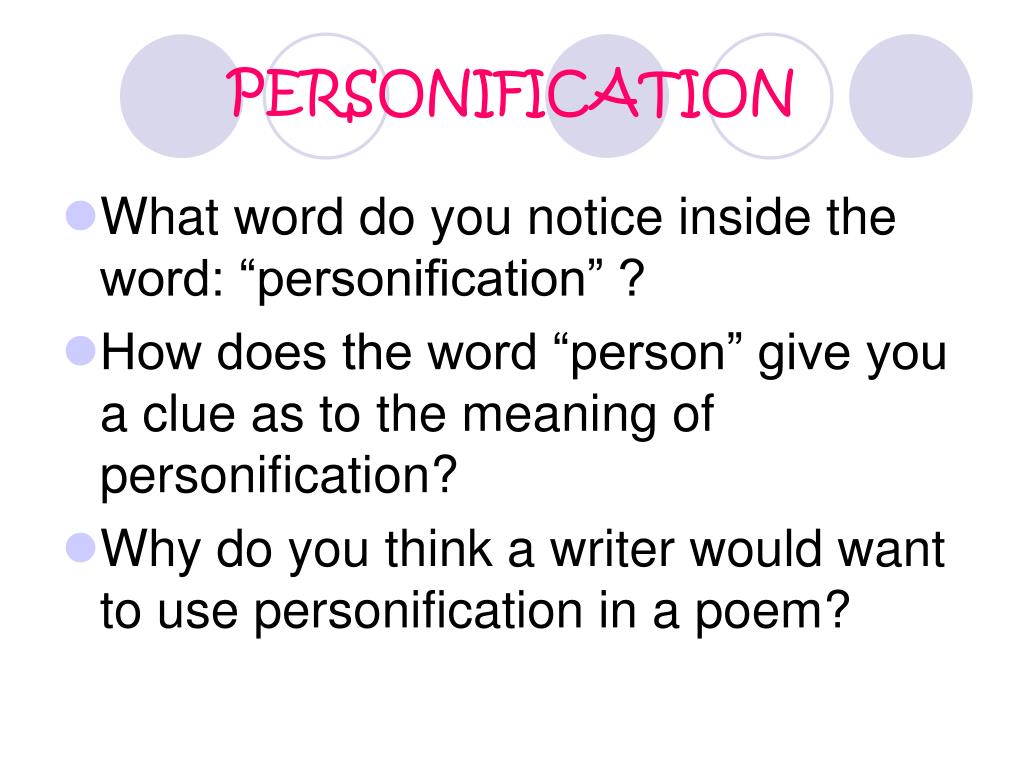 PPT What is “ personification ” ? PowerPoint Presentation, free