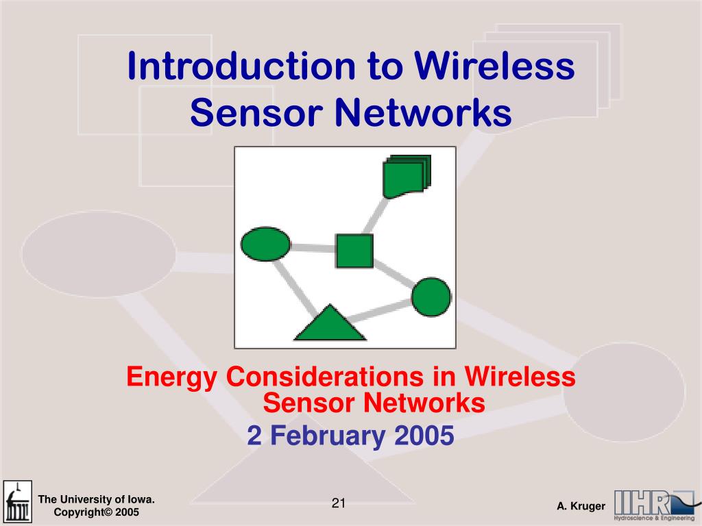 PPT Introduction to Wireless Sensor Networks PowerPoint Presentation