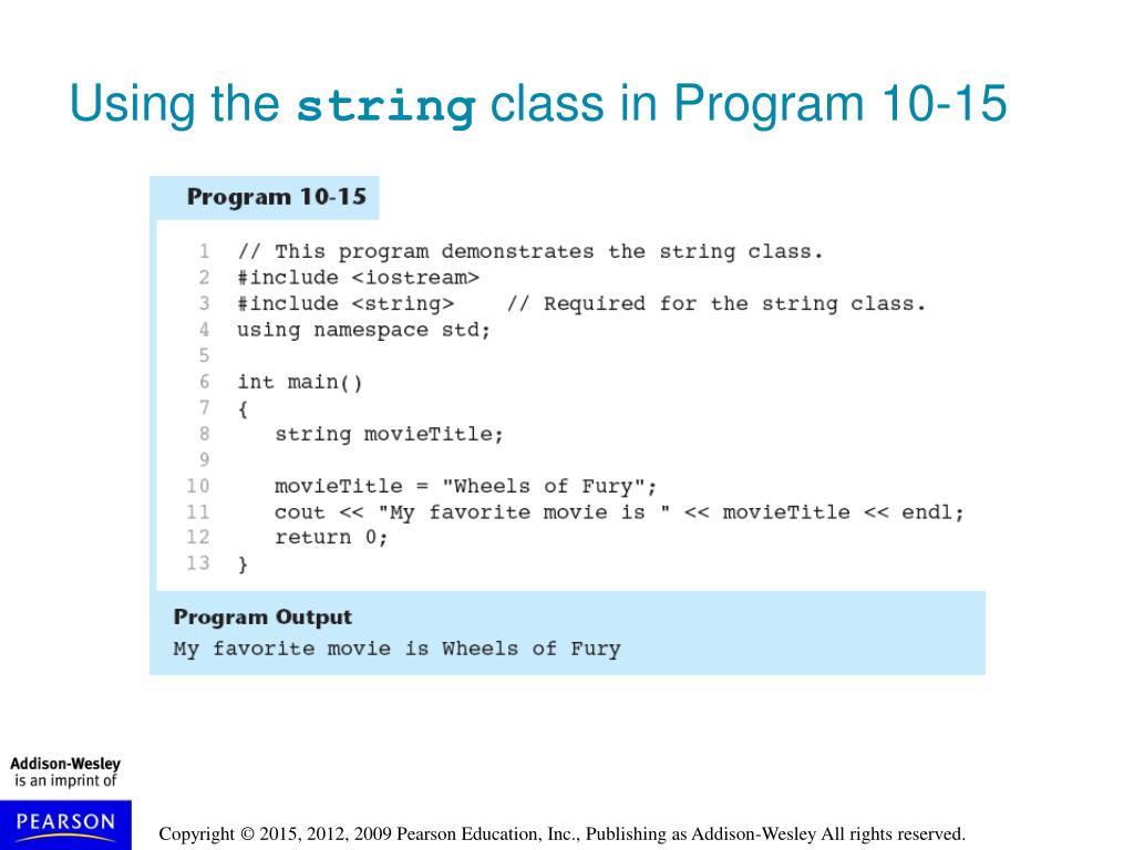 PPT Chapter 10 Characters, CStrings, and More About the string
