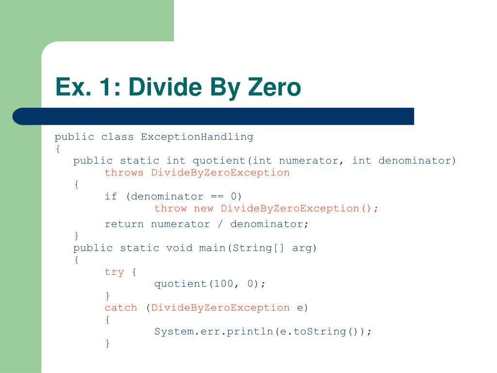 PPT Exception Handling PowerPoint Presentation, free download ID
