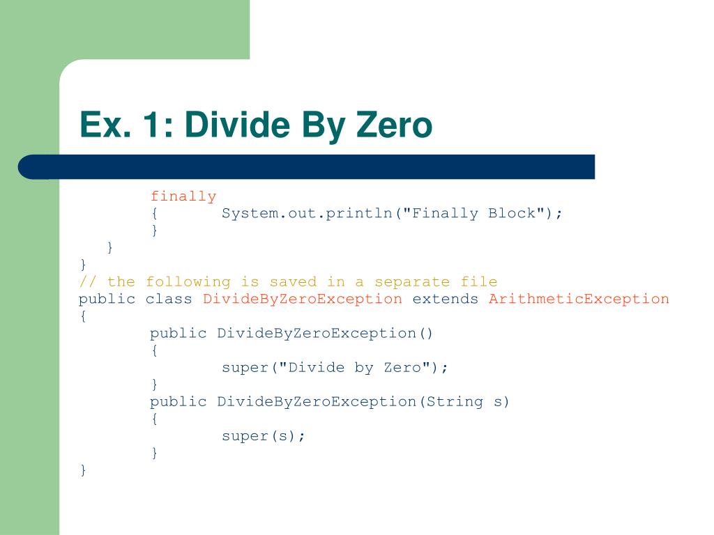 PPT Exception Handling PowerPoint Presentation, free download ID3960558