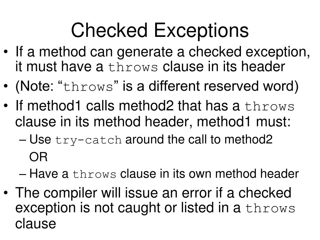PPT Exceptions PowerPoint Presentation, free download ID3961223
