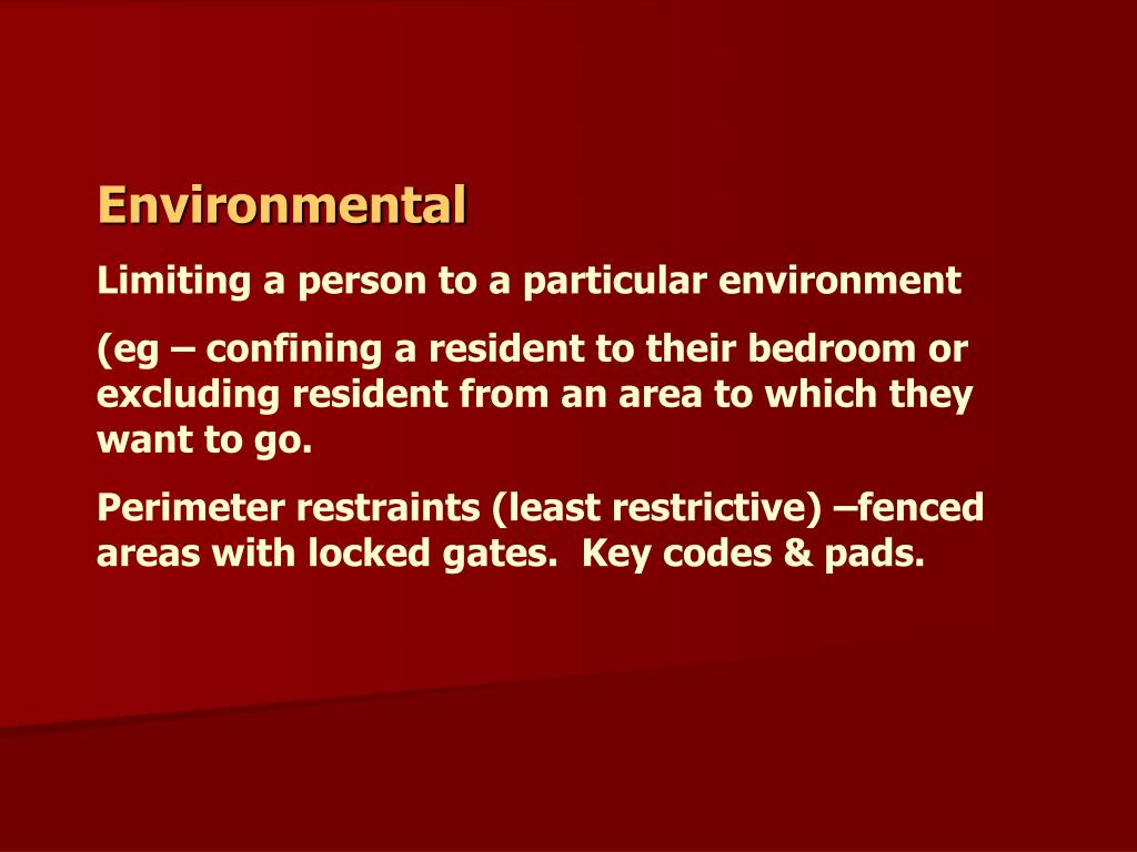 PPT Restraint across the aged care spectrum PowerPoint Presentation