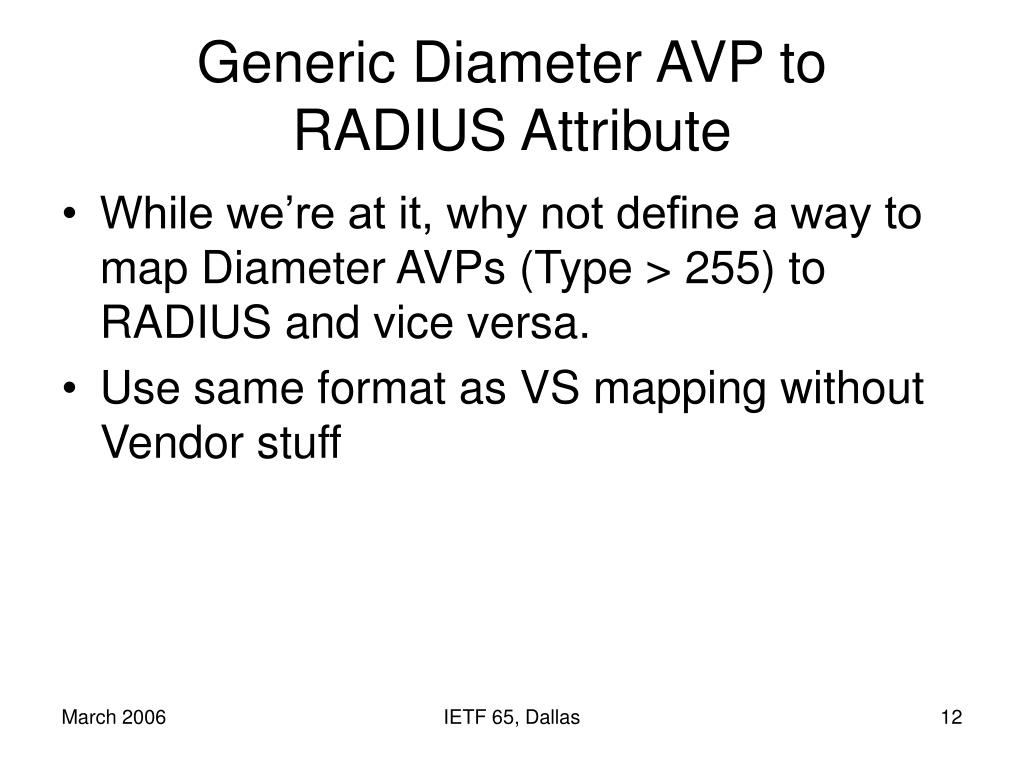 PPT Diameter NASreq (RFC 4005) and RADIUS Compatibility PowerPoint