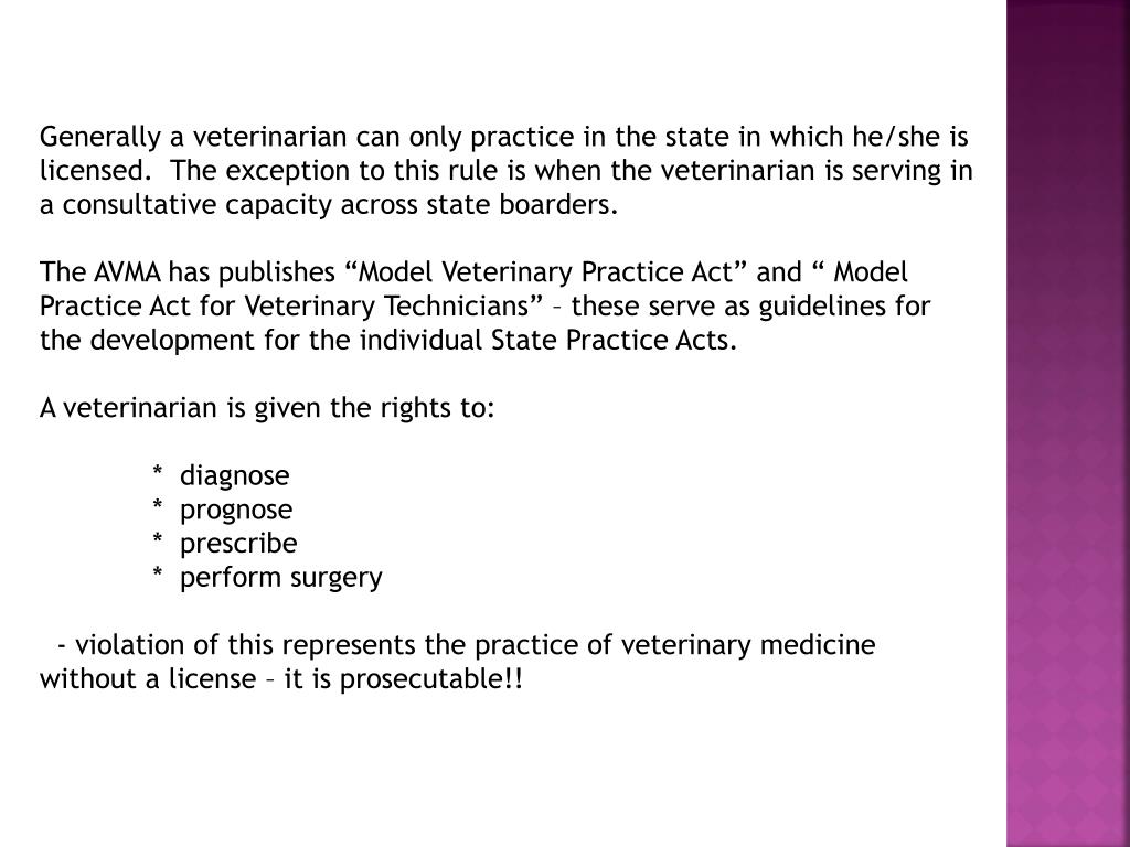PPT Laws Governing Veterinary Medicine PowerPoint Presentation, free