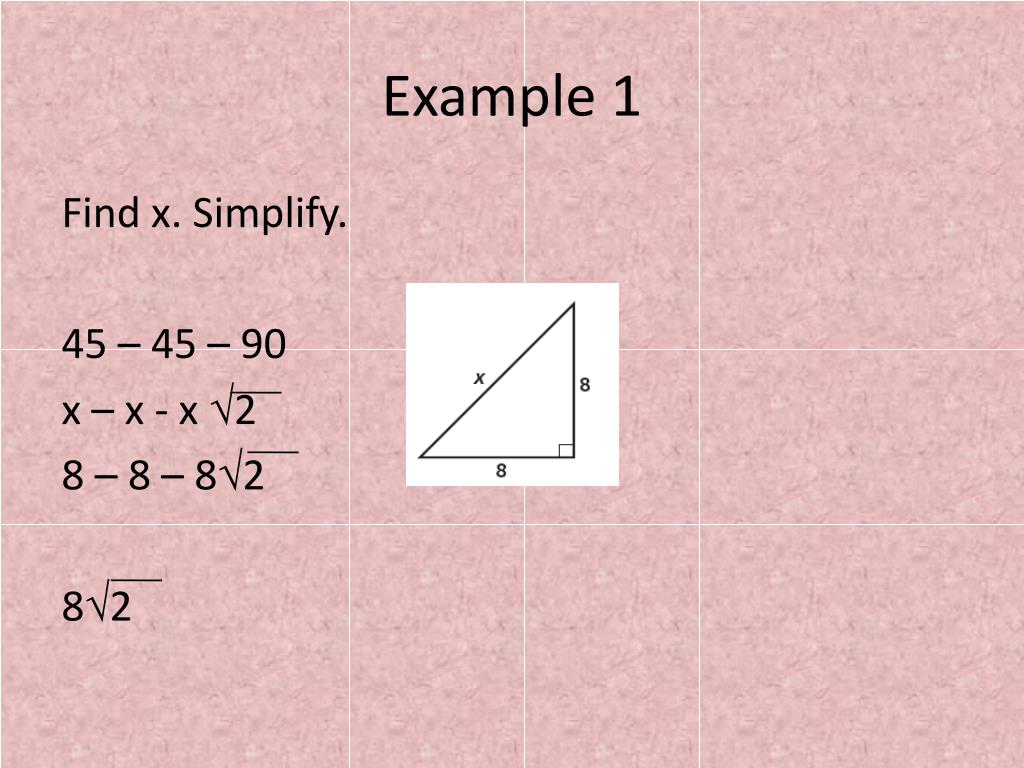 PPT Special Right Triangles PowerPoint Presentation, free download