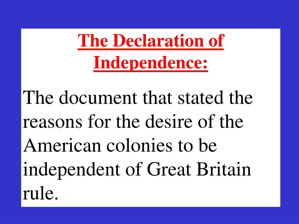 PPT Declaration of Independence PowerPoint Presentation, free download ID3966766