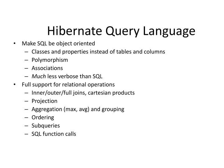 PPT Hibernate Query Language PowerPoint Presentation, free download