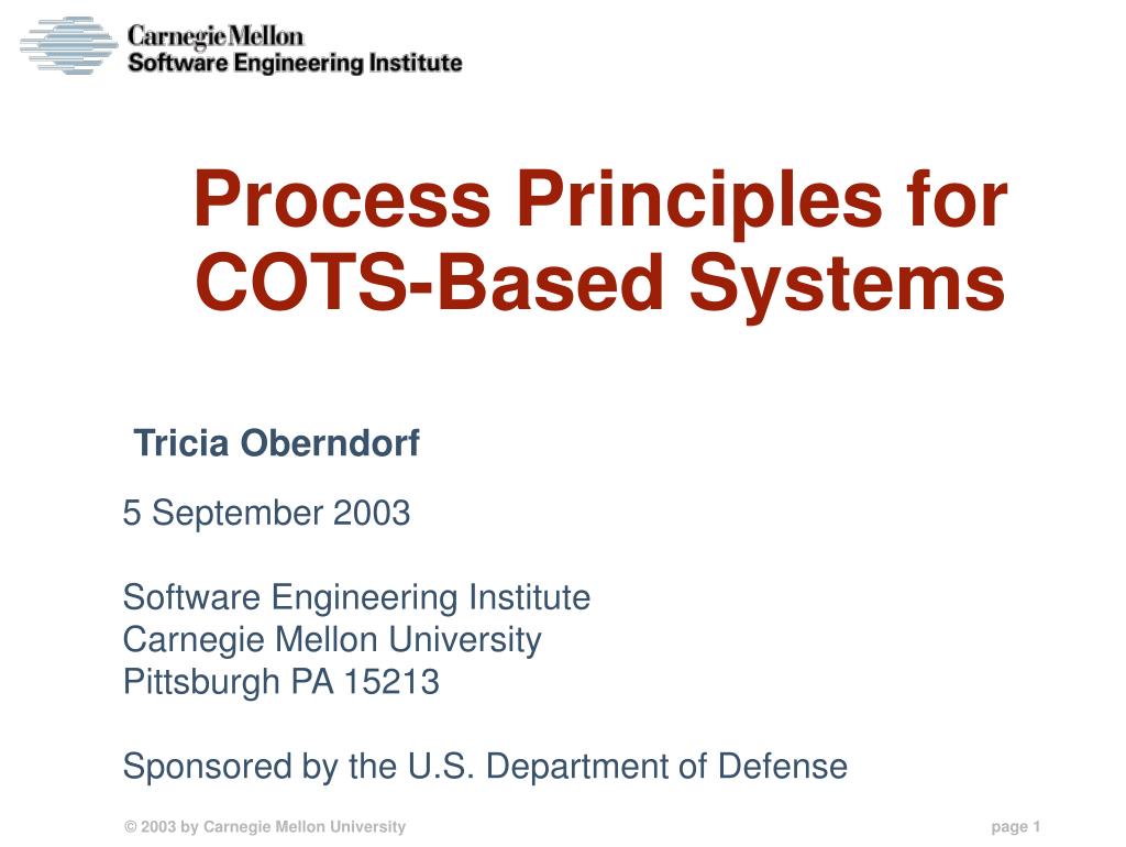 PPT Process Principles for COTSBased Systems PowerPoint Presentation