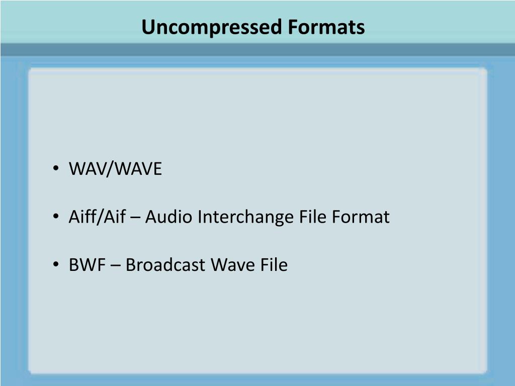 PPT Audio File Formats PowerPoint Presentation, free download ID