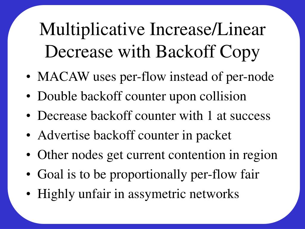 PPT Achieving MAC Layer Fairness in Wireless Packet Networks