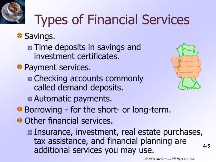 PPT Chapter 4 The Banking Services of Financial Institutions