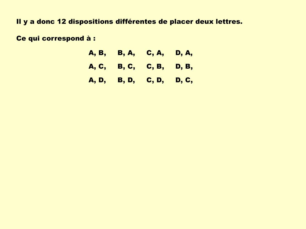 PPT Permutations, arrangements et combinaisons