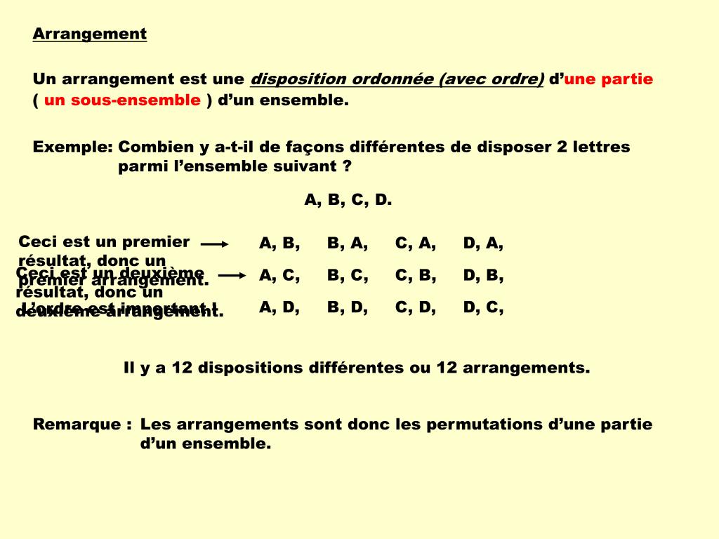 PPT Permutations, arrangements et combinaisons