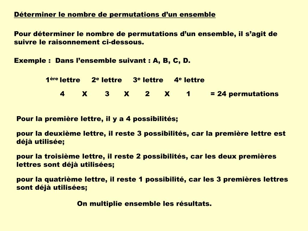 PPT Permutations, arrangements et combinaisons